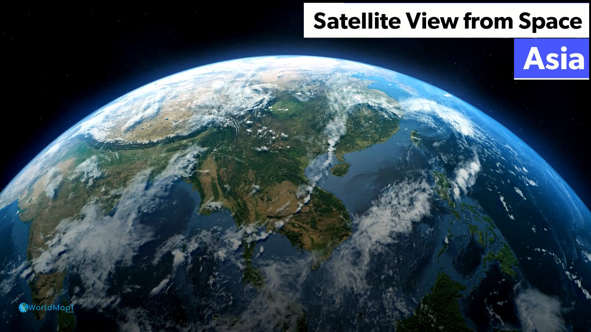 Satellite View of Asia